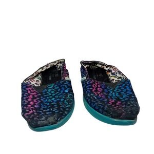 Bobs Skechers Memory Foam Leopard Print Slip On Shoes Comfy Casual Aprx 1.5 READ
